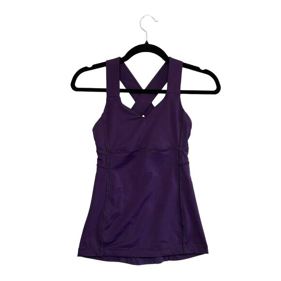 Lululemon Push Ur Limits Tank Top Women's Sz 2 Deep Zinfandel Luxtreme Stretch - Picture 1 of 5